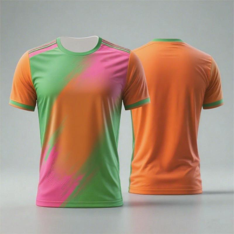 Simple Fashion Contrast Color Sports T Shirt Summer Casual Gym Fitness 3D Printed T-shirts Loose Breathable Running Tees Tops