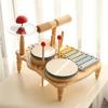 Drum Set, Wooden Percussion Instruments Toy Set, Educational Muscil Toy, Birthday Gifts,  Halloween Christmas Gift