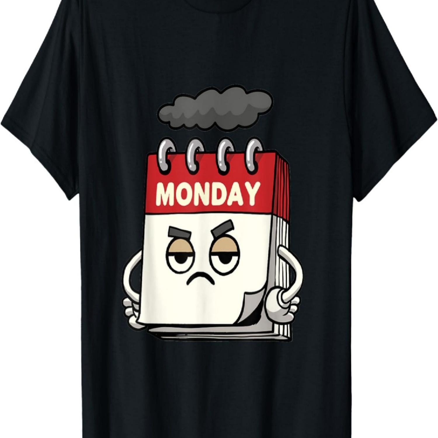 Grumpy Monday Kawaii Calendar Funny Anti-Monday T-Shirt S