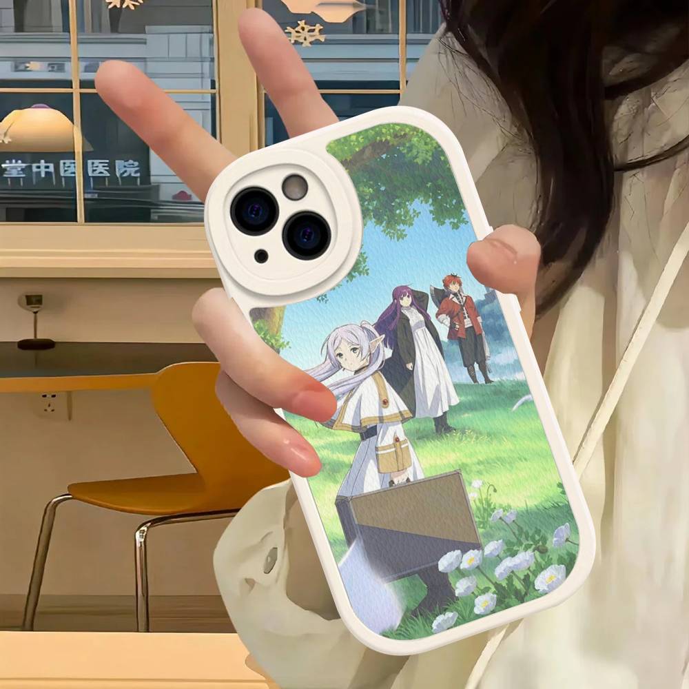 Popular Anime Frieren Beyond Journeys End 1 2 Leather Phone Case For IPhone 15 14 13 Pro Max 12 11 16 Plus Phone Cover