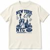 New York City Graphic T Shirt Statue Skyline Travel Souvenir Tee S - 5XL