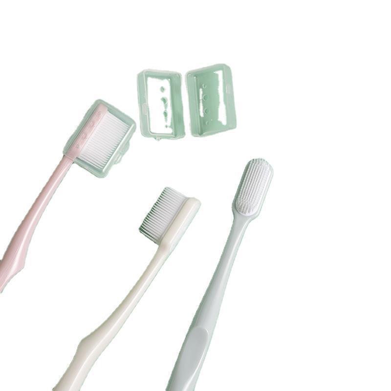 Japanese-Style Soft Bristle Macaron Toothbrush Set - 3-Pack for Adults