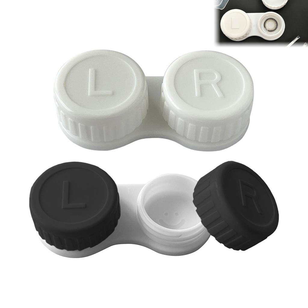 Contact Lens Double Storage Case with Leak Proof Design Separate Storage for Daily Use