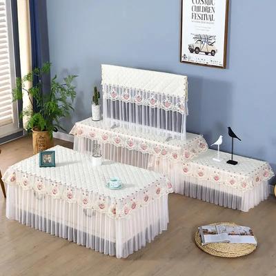 Table Cabinet Cloth Rectangular Washable Dust-proof TV Table Cloth LCD TV Cover Lace Hanging Dust Cover Party Wedding Decoration
