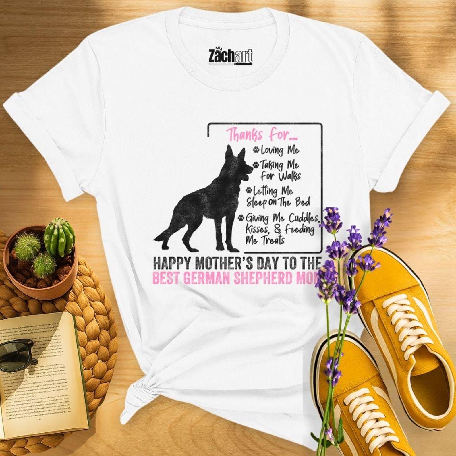 Happy Mothers Day German Shepherd Mom Shirt, GSD Mom Gift, Alsatian Mama Tee, German Shepherd Lover Gift, Shepherd Mom Shirt S
