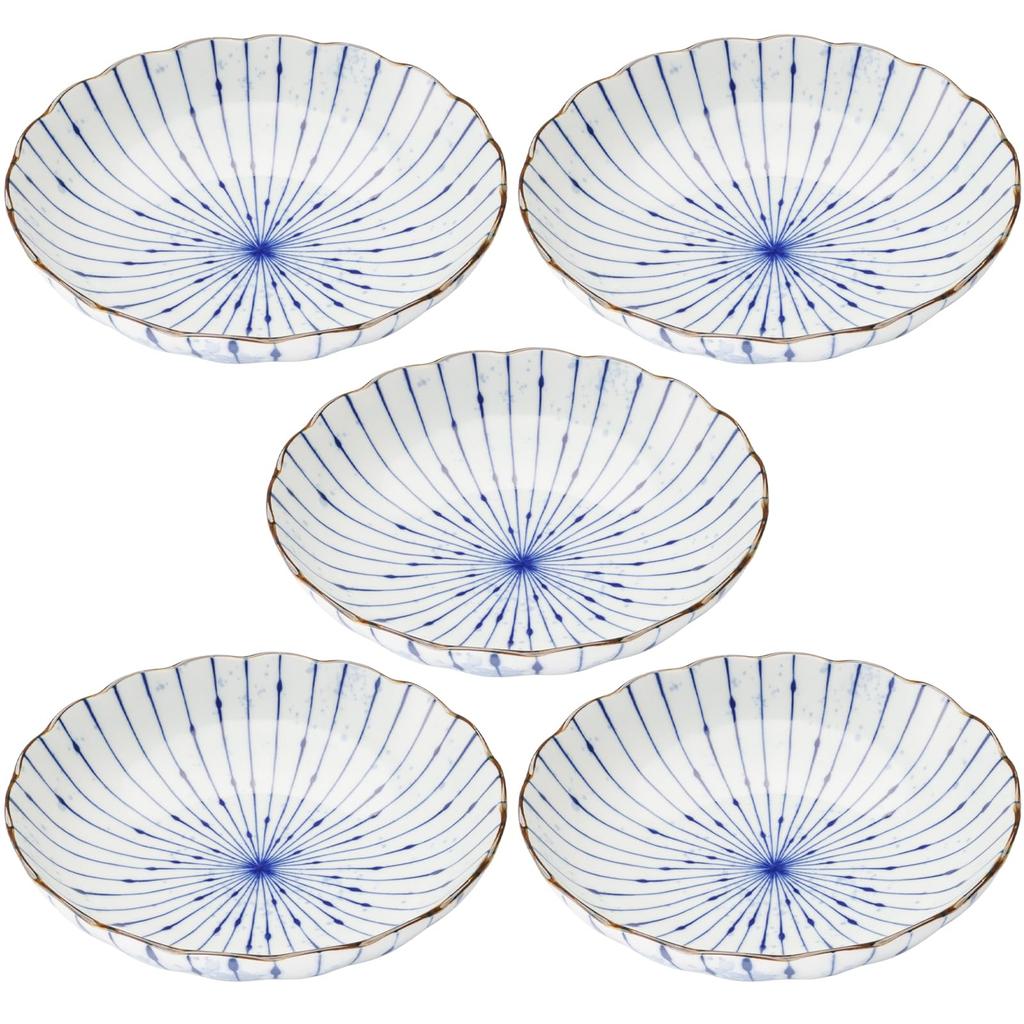 Mino Ware Dinnerware Set of Including a Shallow a Deep and a Approximately 21cm In Microwave and Dishwasher Made In Product Number 564611 "Fukisumi