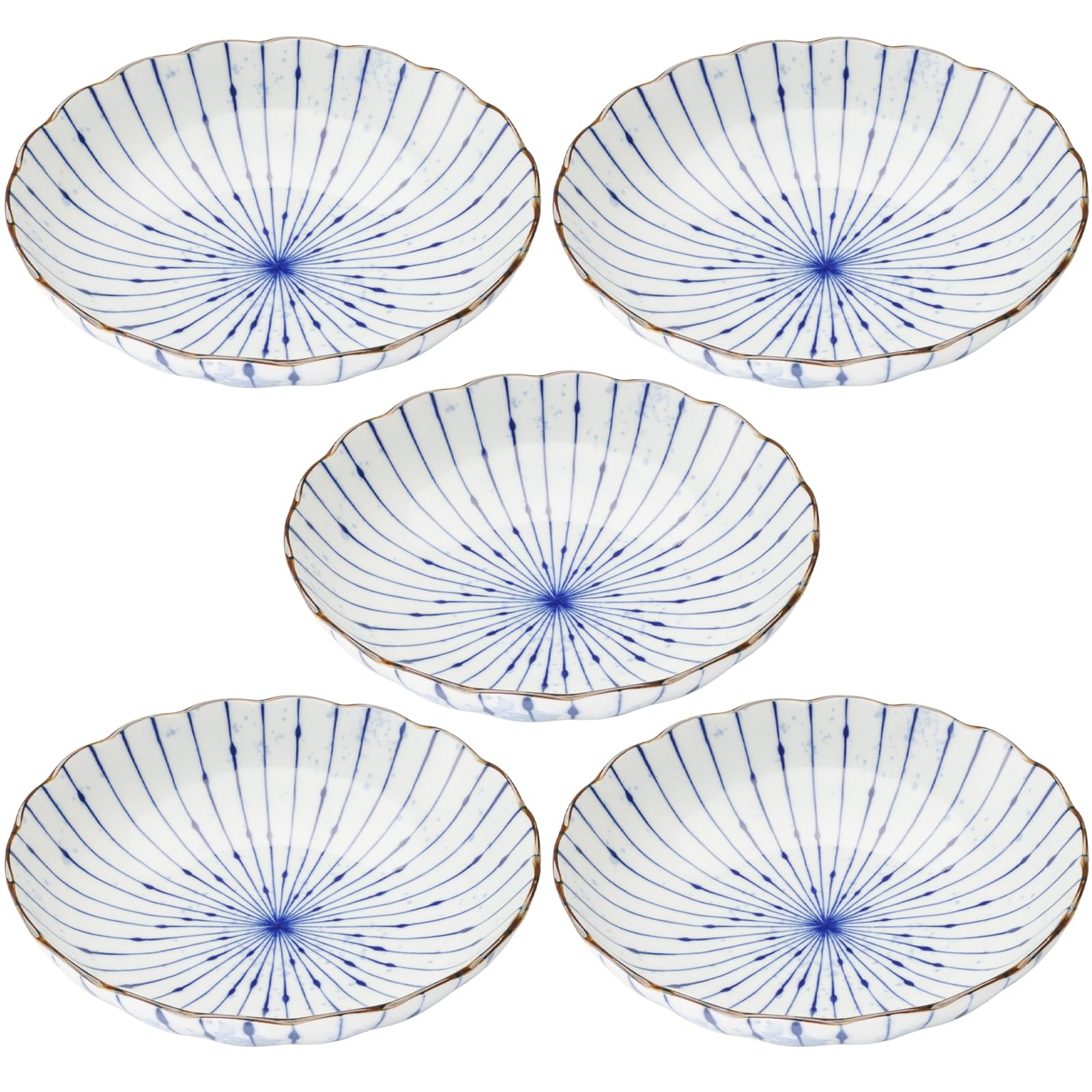 

Mino ware dinnerware set of including a shallow a deep and a approximately 21cm in microwave and dishwasher made in product number 564611 Fukisumi синий