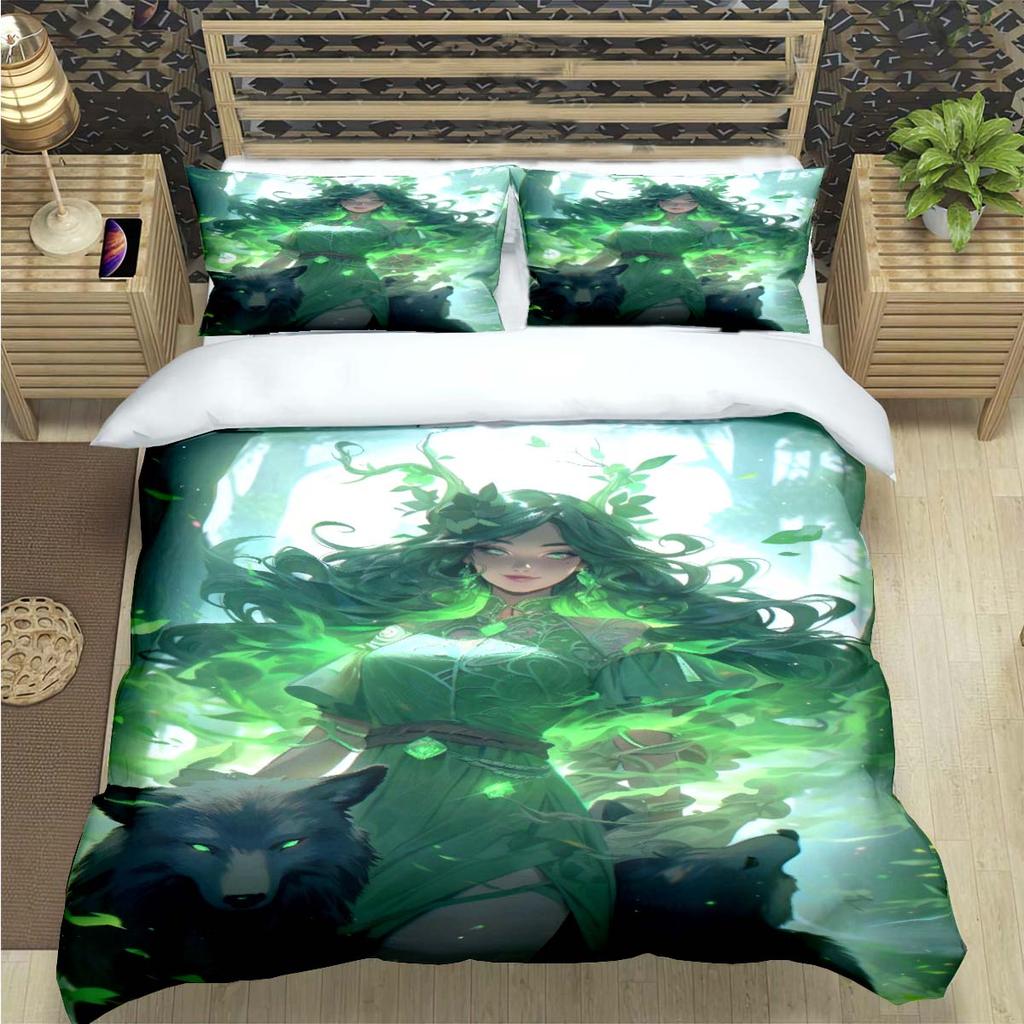 Game Sexy Cartoon Night Elf  Print Bedding Set Duvet Cover Comforter Bed  Youth Kids Girl Boys Luxury  Birthday Gift