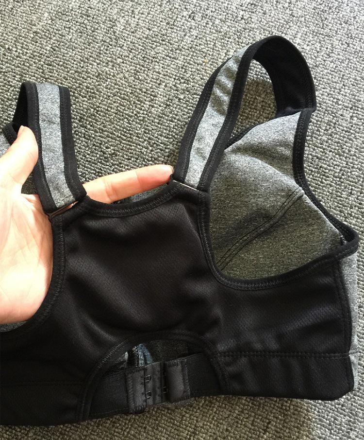 Wire-Free High-Intensity Shockproof Sports Bra with Front Zipper Adjustment
