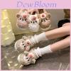 Cute Plush Cotton Slippers With Thick Sole For Women Cozy Home And Outdoor Wear
