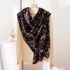 Női téli sál Paisley Print Cashmere Pashmina kendők Hidzsáb kendők és pakolások Női Echarpe sálak Luxus márka