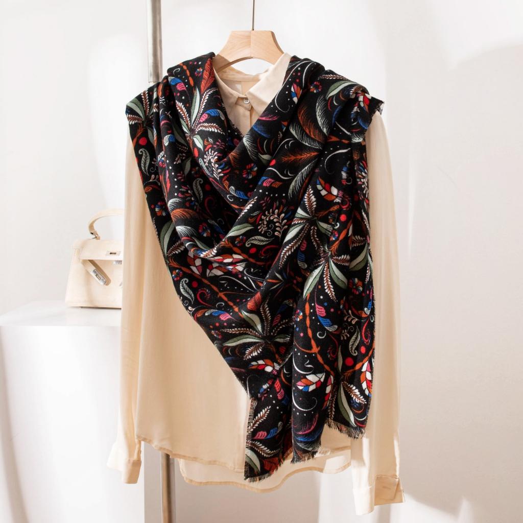 Bohemia 65*180Cm Fashion Print Women Winter Warm Scarf Hijabs  Shawl Cashmere Pashmina Lady Wraps Bufanda Fashion