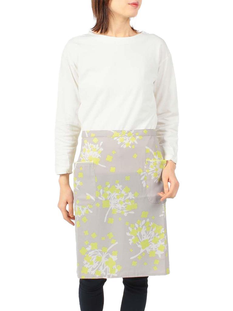Polyester New Butcher Dandelion Pattern Back Tie Front Salon Apron 70373020 Free Size [Nigai] 100% Women's 61.Gray