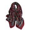 Cross Border New Cotton Linen Scarf Women's Autumn Winter Style Thin Cashew Print Angola Red Shawl Decorative Headscarf