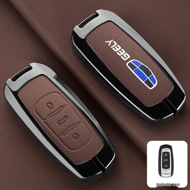 Premium Protective Key Cover for Geely Emgrand: Fits 26 Models including Xingyue L, Xingrui, Boyue L, Haoyue, Bin Yue – Men's Buckle Design