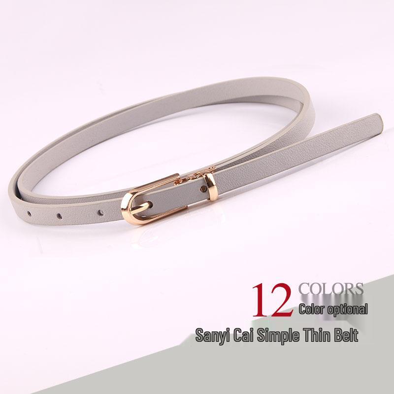 New Multicolor Decorative Leather Waist Belt - Fashionable and Versatile for Ladies