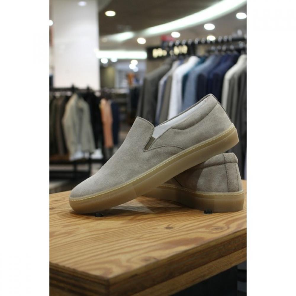 Pani Calle Mario Italy Import Cowhide Suede Gray Banding Slip On F qFo01gr