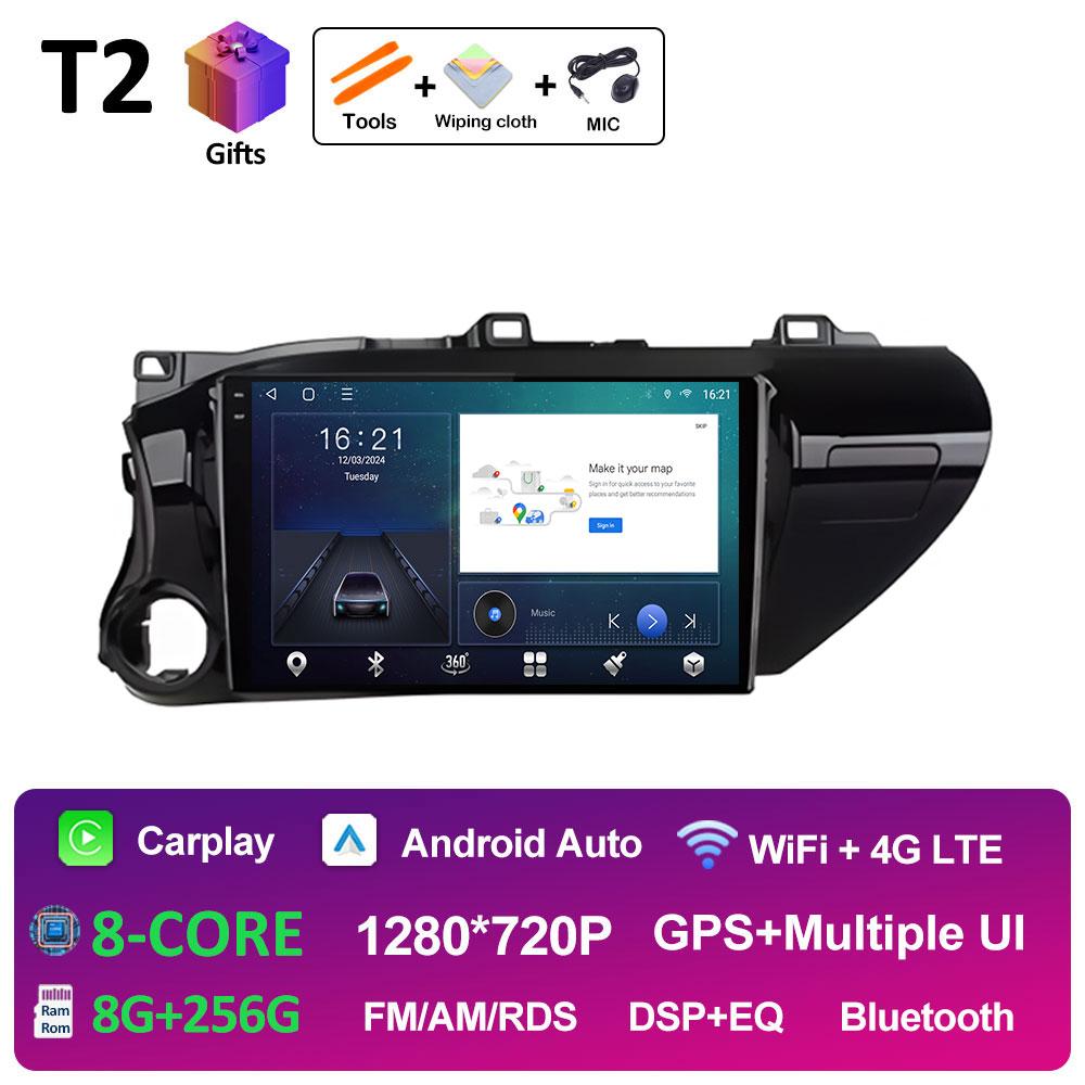 Intelligent System GPS Navigation For Toyota Hilux 2016 2017 2018 Car Multimedia Video Radio Player DSP Stereo QLED IPS Screen