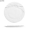 Ceramic Dinner Plate Creative Irregular Texture Dessert Dish Snack Plate Pasta Plate Flat Plates Restaurant Specialty Tableware