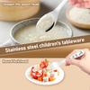 10Pcs Stainless Steel Toddler Utensils Set Cartoon Dinosaur Kid Silverware Set Mirror Polished Child Fork and Spoon Kit