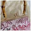 Handbag Women Cloth Bamboo Handle Panda Print Daily Commute