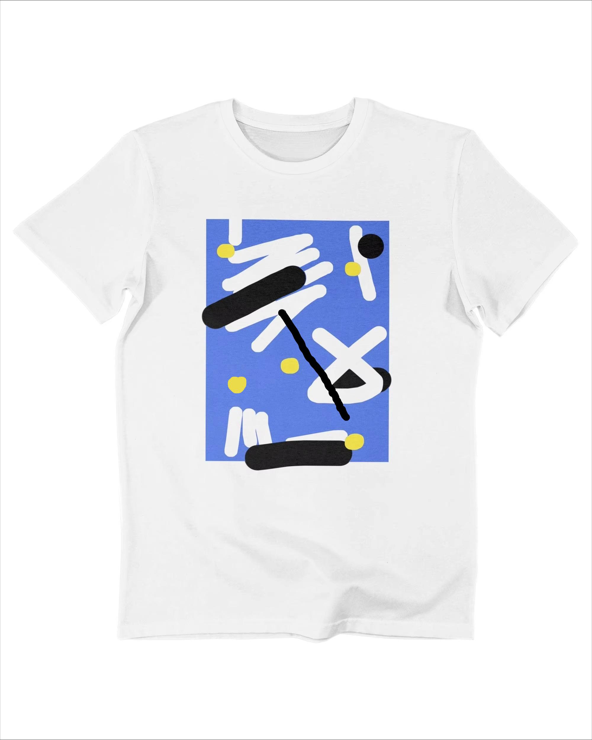 

Trend Abstract Graphic Printing Summer Pure Cotton Men s and Women s T-shirts Trendy Clothing Autumn and winter innerwear 4XL