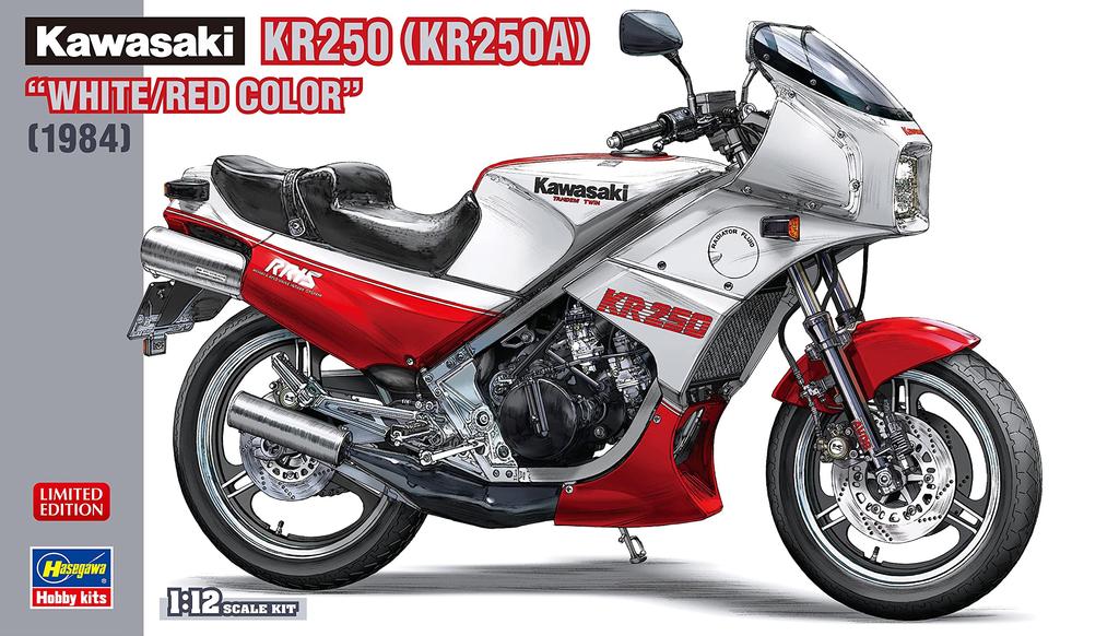 Hasegawa Kawasaki KR250 Farbe Plastikmodell 21745 1/12 (KR250A) Weiß Rot