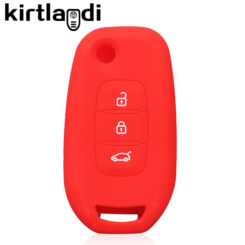 Silicone Key Case Car Key Cover for Renault Kwid 2023 Trafic Clio Kadjar Clio 5 Captur Arkana Sandero Stepway Logan Twingo