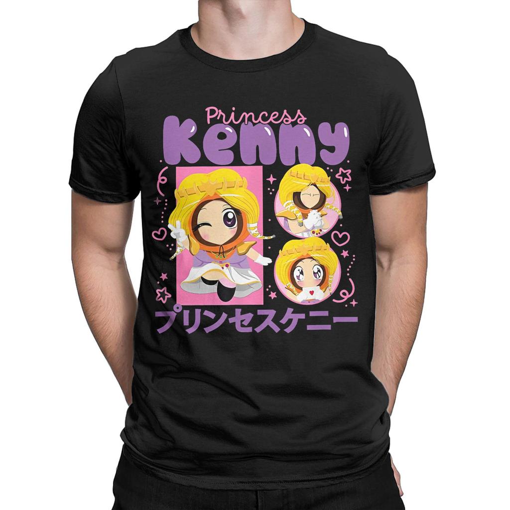 Cartoon South-Parks Kawaii Princess Kenny T-Shirt Men  Funny Cotton Tees Crew Neck Short Sleeve T Shirt Plus Size Clothing