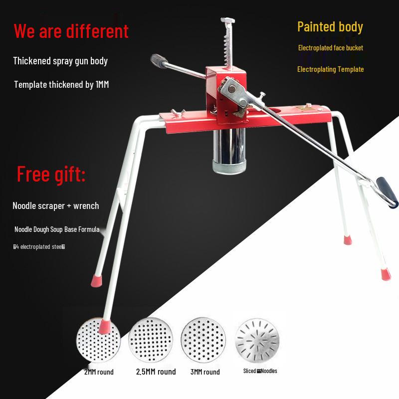 Stainless Steel Manual Noodle Maker - Old-fashioned Small Dough Presser & Vermicelli Machine