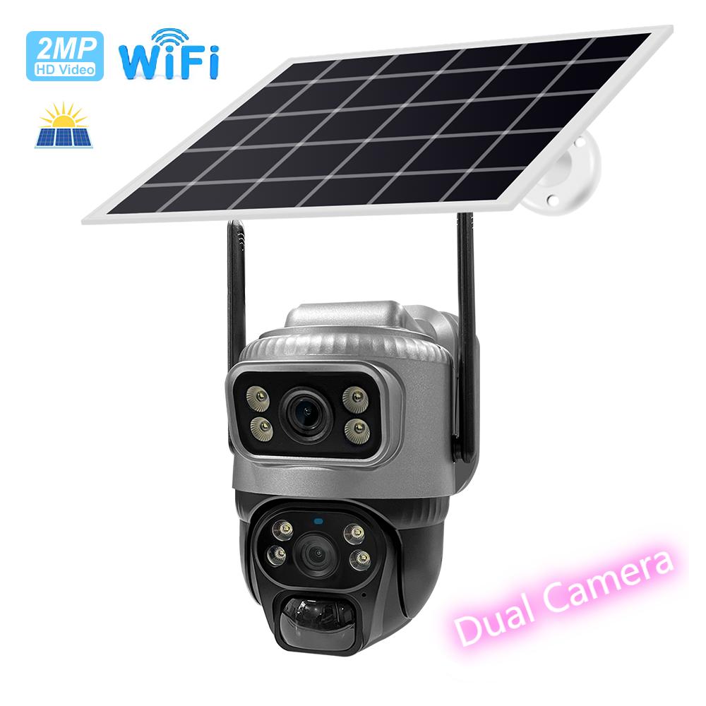 Solar-powered Surveillance Camera, Waterproof IP Network Camera, WIFI/4G Wireless Smart CCTV Recorder