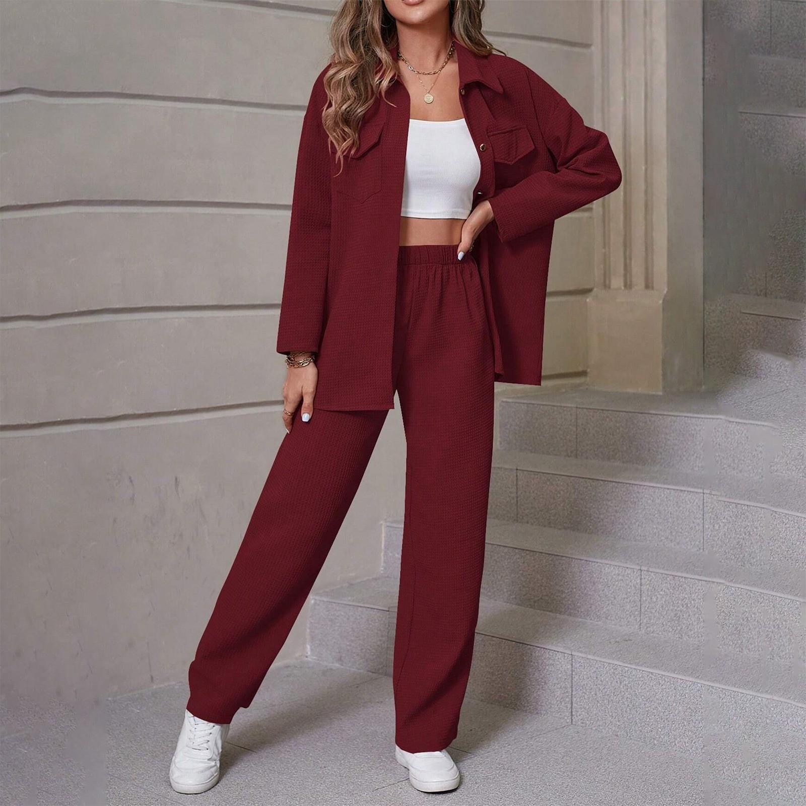 Женский модный однотонный кардиган с отворотом и длинными рукавами — фото 8