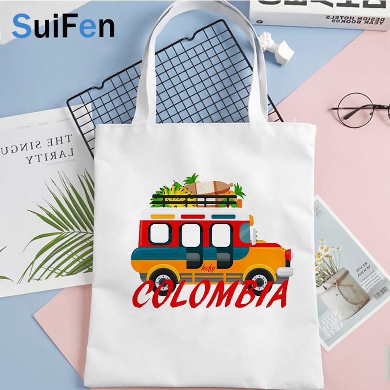 

Сумка для покупок в Колумбии, хлопчатобумажная джутовая сумка, холщовая сумка для покупок, складная многоразовая сетчатая сумка для покупок на заказ