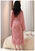 300G Thickened Coral Fleece Bathrobe Women Men Unisex, Autumn-Winter 2025, Warm Long Home Robe