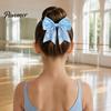 Shiny Hair Bows for Girls Sequins Bows, Elastic Tie, Large Cheerleading Stage Costume Accessories Band Ponytail Holder, Glitter Scrunchies Women Teens