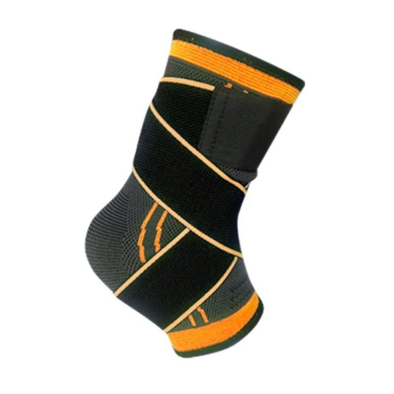 

Поддержка голеностопа Регулируемый сильный компрессионный трикотажный рукав для голеностопа для мужчин и женщин Спортивная защита XL оранжевый