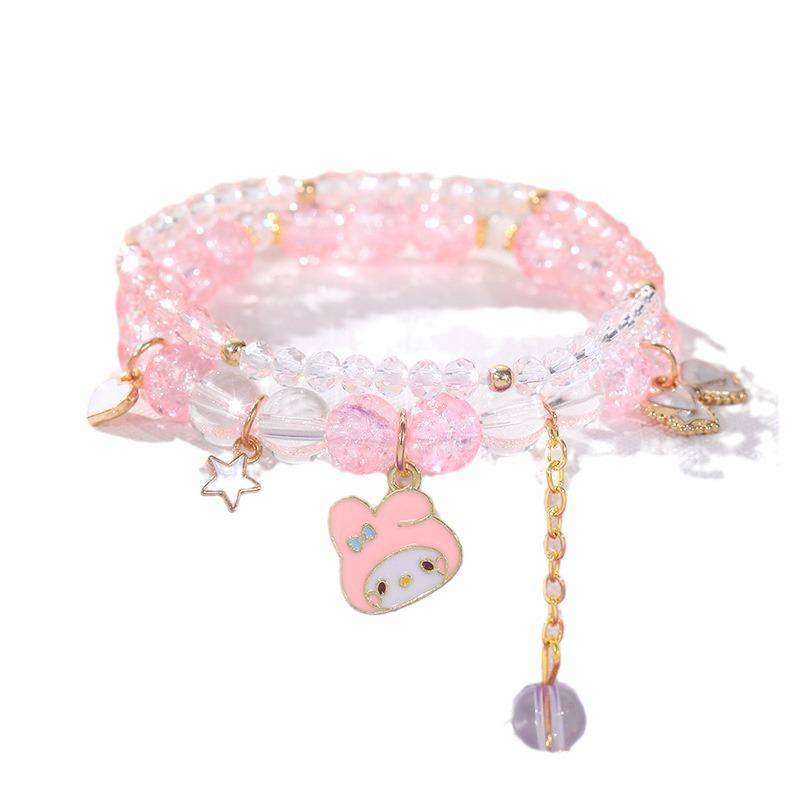 Cinnamoroll & My Melody Crystal Beaded Friendship Bracelet - High-End Versatile Women's Jewelry