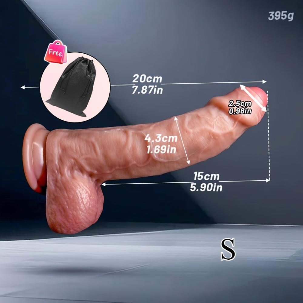 10.62-Inch Realistic Foreskin Dildo, Soft Liquid Silicone Penis with Natural Curve, Lifelike Veins, Strong Suction Cup, Anal & G-Spot Adult Toy