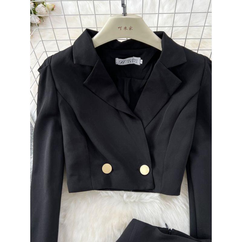 K-style High Waist Slimming Slit Skirt Fashion Suit