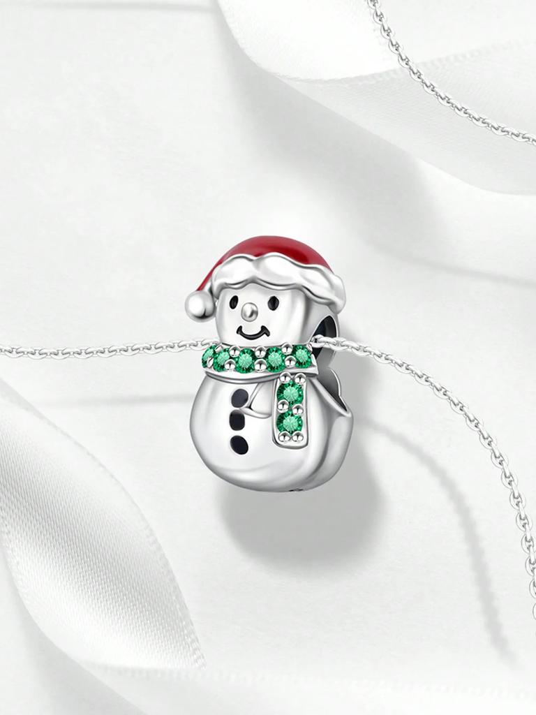 Copper Plated Original Charms Santa Claus Snowman Cottage Beads Fit Bracelet Women'S Jewelry Gift
