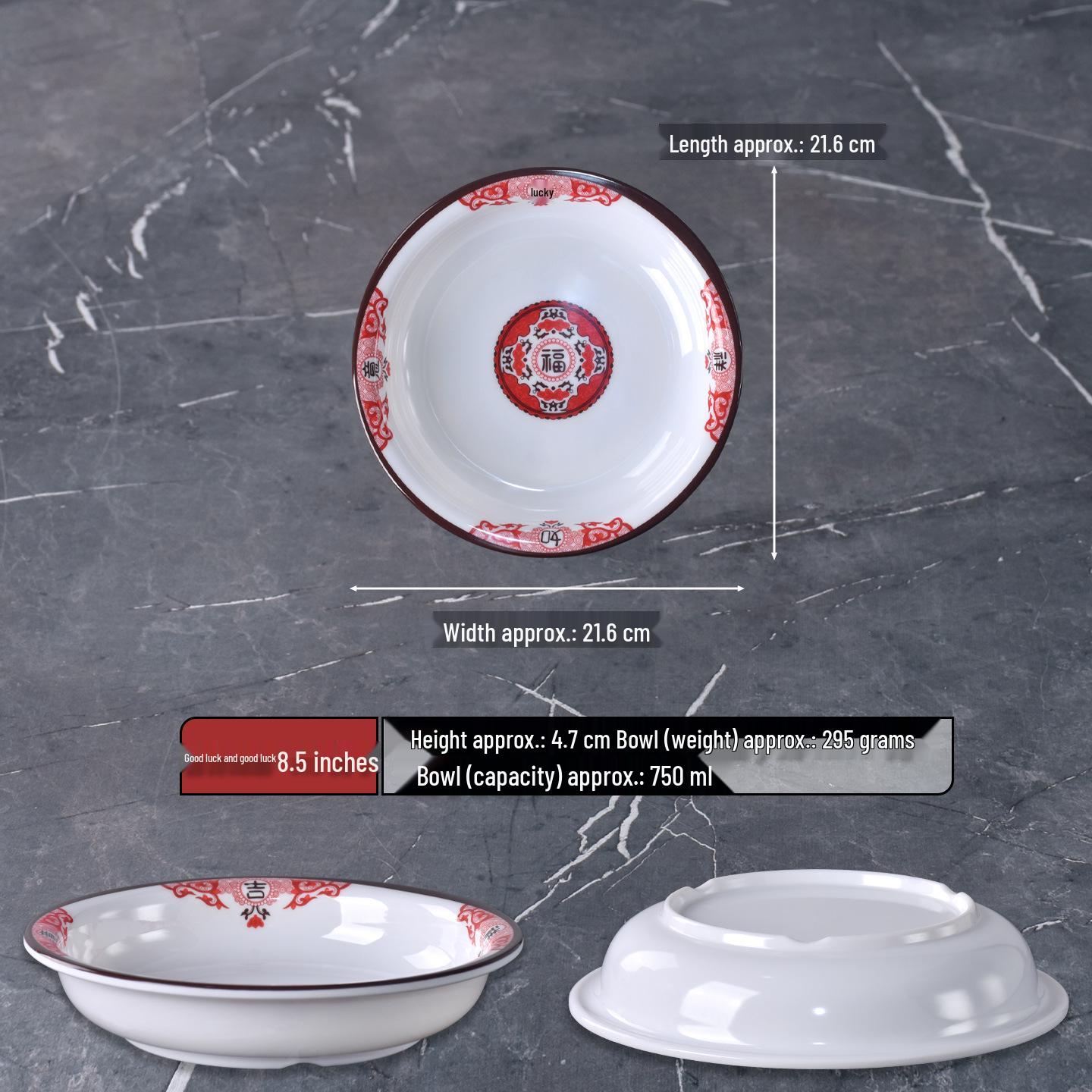 

Melamine Large Noodle Bowl for Restaurants: Ideal for Pickled Fish, Mao Xuewang, Mala Tang, and Soups