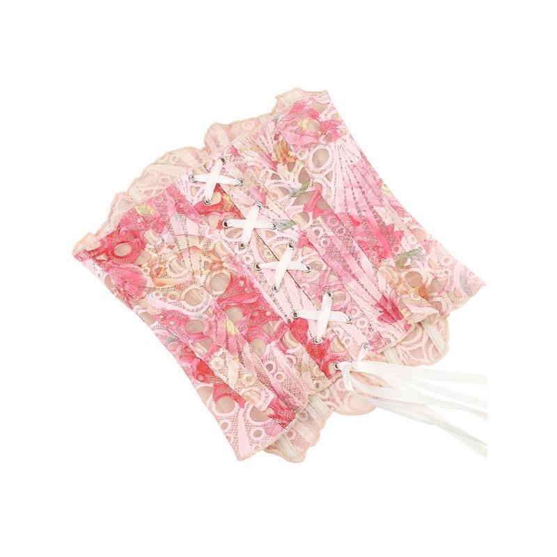 Flower Fairy Bestseller: Irregular Lace Mesh Double Layer Fishbone Court Corset