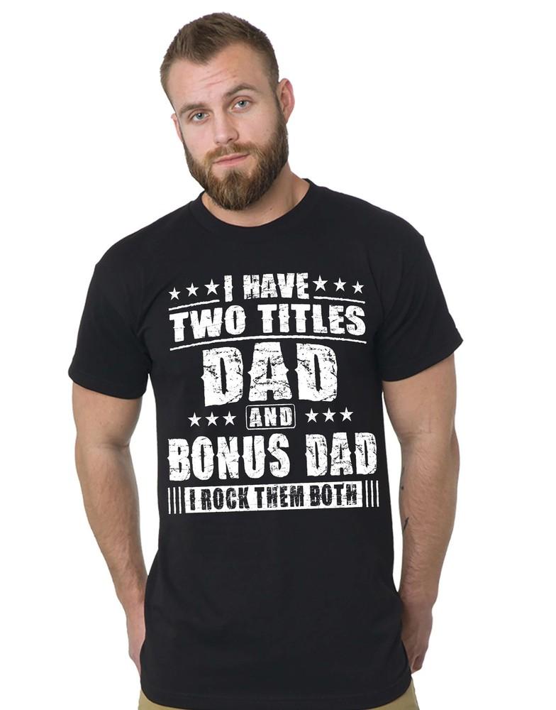 

Men s Bonus Dad Tall T-shirt Extra Long Tee Father s Day Step Dad Tee Shirt Gift 4XL
