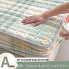 All-Season Quilted Bed Skirt: Pure Cotton Yarn-Dyed, Thick Mattress Protector & Cover