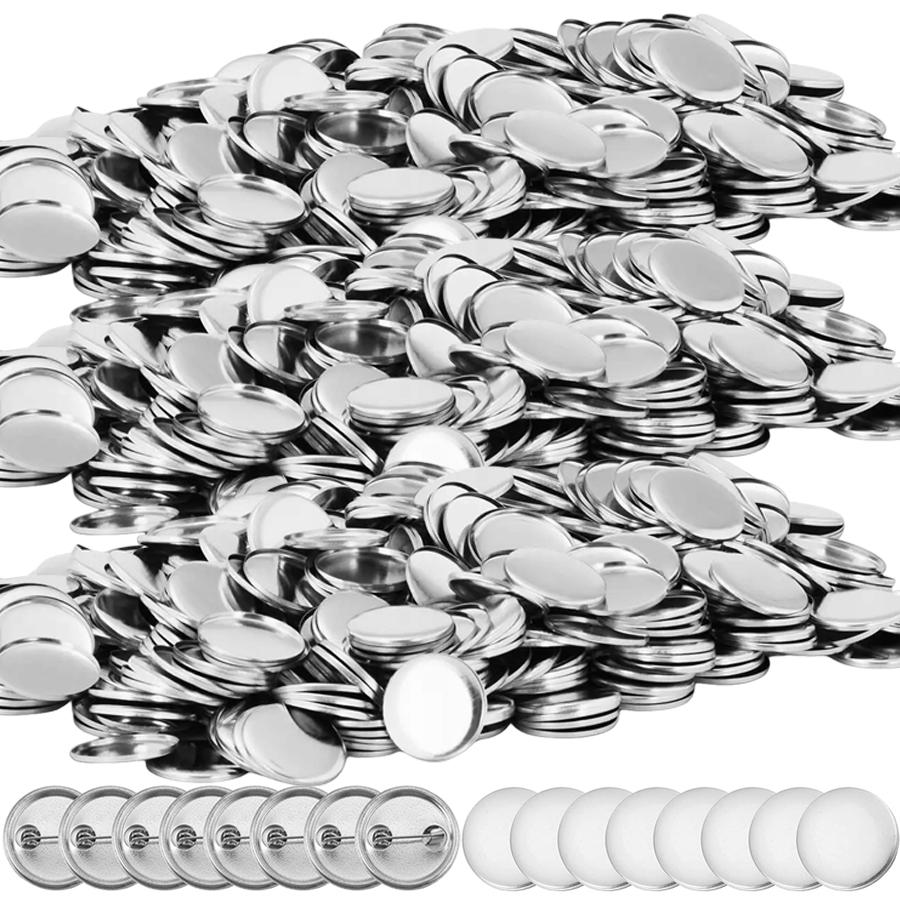 25/50 Piezas Kits de Insignias de Botón en Blanco de Hojalata de 37 mm – Medalla Metálica Brillante con Pin, Suministros de Manualidades Hechas a Mano para Crear de Forma Independiente