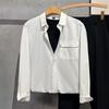 Autumn New Shirt Men's Long-sleeved Solid Color Simple Casual Versatile Lapel Shirt