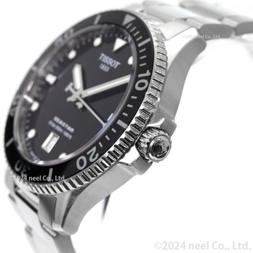 Tissot Seastar 1000 40mm Bracelet with Black Dial, Officially Imported, Men's Watch, Model T1204101105100