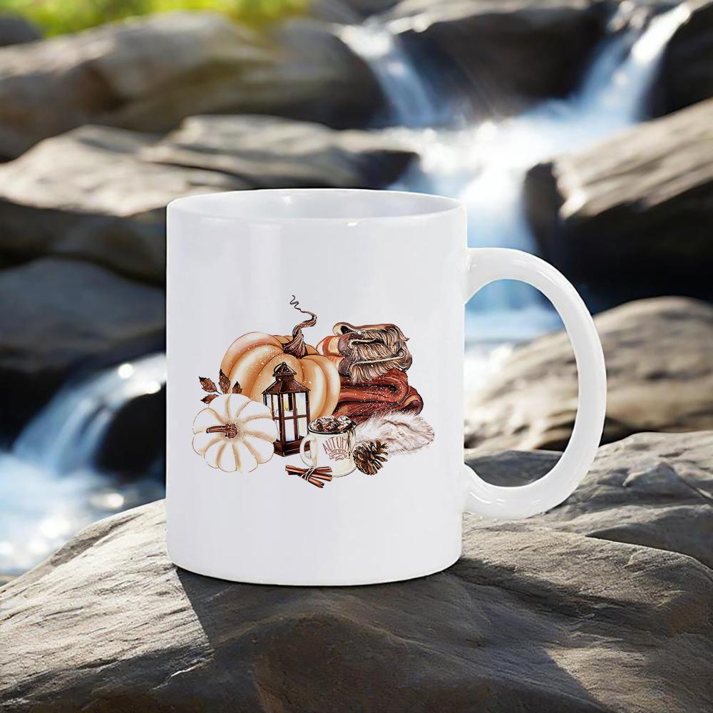 

Ceramic Mug of Harvest Season Coffee Mug Acorn Leaves Milk Soup Cup Thanksful Breakfast Cups Juice Mugs for Workmate Drinkware 330ml