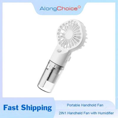 Tragbarer Luftbefeuchter-Ventilator, Mini-Hand-Nebelventilator, tragbarer, per USB wiederaufladbarer Handventilator mit Luftbefeuchter, Mini-Wassersprüh-Handventilator