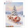 5D Diamond Painting Kit Christmas Santa Sleigh Full Drill Canvas Art DIY Rhinestone Craft for Bedroom Living Room Wall Decoration